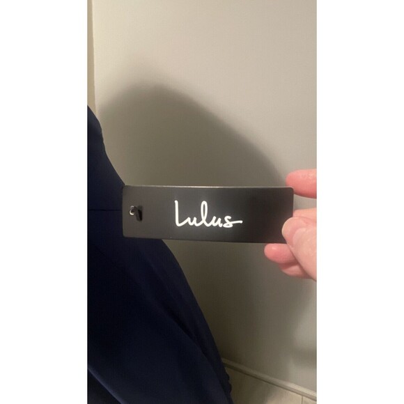 LULUS Mythical Kind of Love Navy Blue Maxi Dress Size Small - Picture 4 of 4